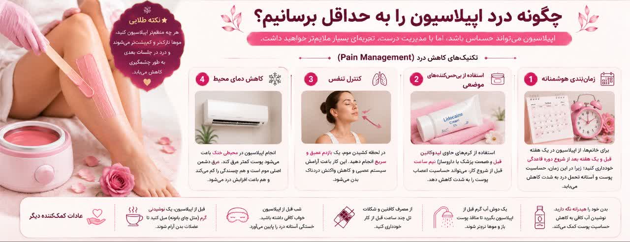 چگونه درد اپیلاسیون را به حداقل برسانیم؟